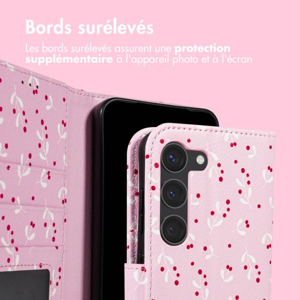 imoshion Étui de télephone portefeuille Design Samsung Galaxy S23 - Blush Berries