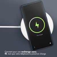 Accezz Coque Liquid Silicone Samsung Galaxy A52(s) (5G/4G) - Bleu foncé