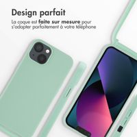 imoshion Coque en silicone avec cordon Apple iPhone 13 - Vert menthe