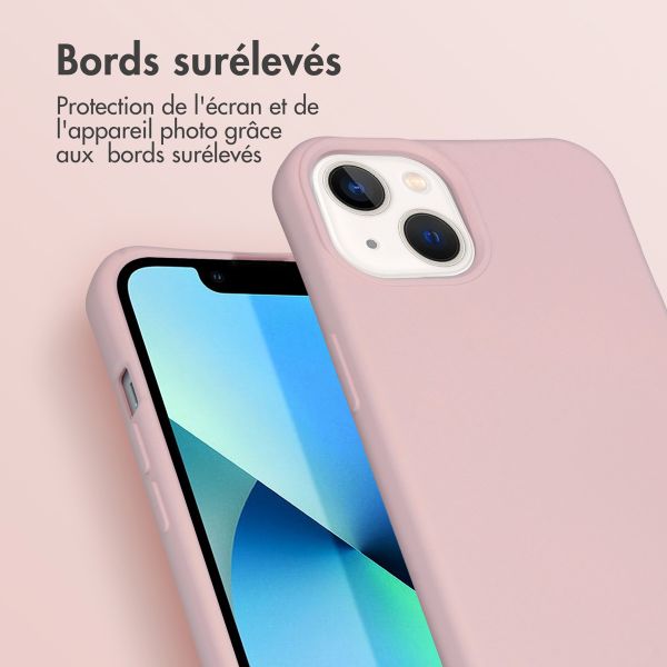 imoshion Coque de couleur avec cordon amovible Apple iPhone 13 - Rose
