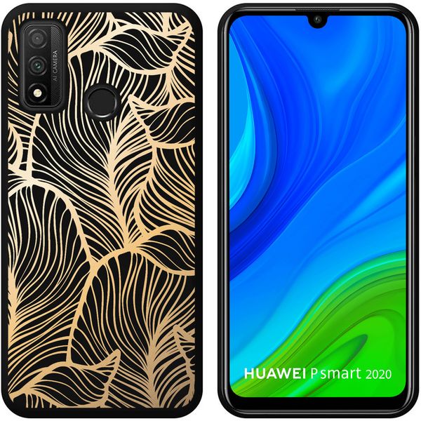 imoshion Coque Design Huawei P Smart (2020) - Feuilles / Noir