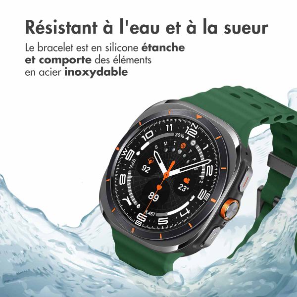 imoshion Bracelet Ocean en silicone Samsung Galaxy Watch Ultra (2024/2025) - Vert foncé