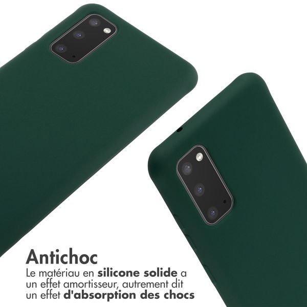 imoshion Coque en silicone avec cordon Samsung Galaxy S20 - Vert foncé