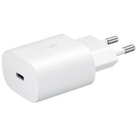 Samsung Original câble USB-C vers USB-C - 1.8 meter - 25 Watt - Blanc + Original l'Adapteur de charge radpide USB-C emballage d'usine - 25 Watt - Blanc