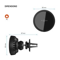 Fixed MagCool - Support de téléphone de voiture - Grille de ventilation - MagSafe - Chargeur sans fil - Noir