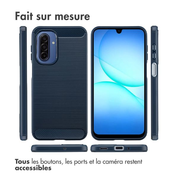 imoshion Coque Brushed Samsung Galaxy A17 - Bleu foncé
