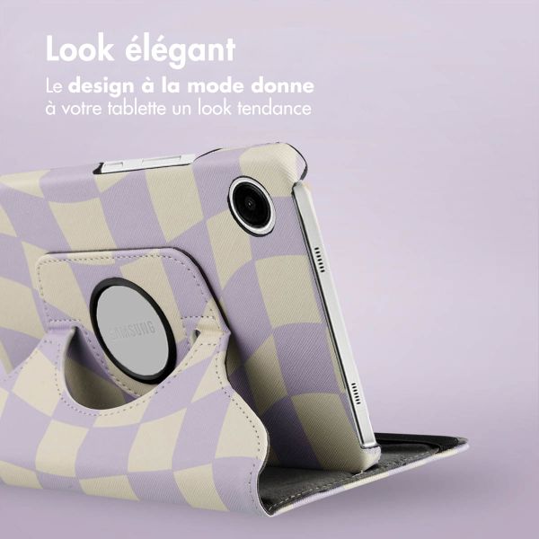 imoshion Coque tablette Design rotatif à 360° Samsung Galaxy Tab A9 8.7 pouces - Dancing Cubes