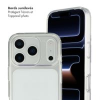 Selencia Coque arrière avec crochets amovibles Apple iPhone 17 Pro Max - Transparent