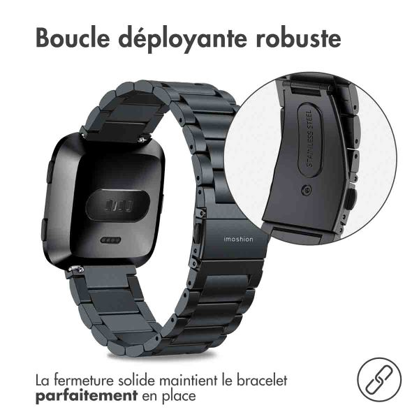 imoshion Bracelet en acier Fitbit Versa / Versa 2 / Versa Lite - Noir