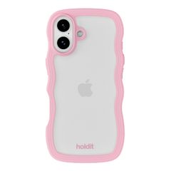 Holdit Coque Wavy Apple iPhone 17 - Transparent / Pink