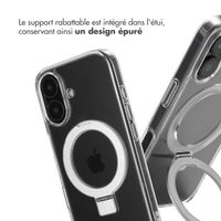 Accezz Coque Ring Stand avec MagSafe Apple iPhone 16 - Transparent