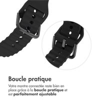 imoshion Bracelet Wave en silicone Samsung Galaxy Watch 4 / 5 / 6 / 7 / FE (20 mm) - Noir