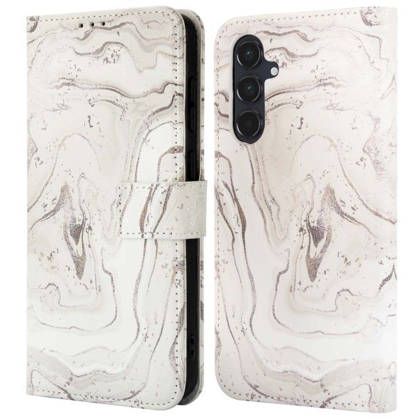 imoshion Étui de téléphone portefeuille Design Samsung Galaxy A55 - Sandy Marble