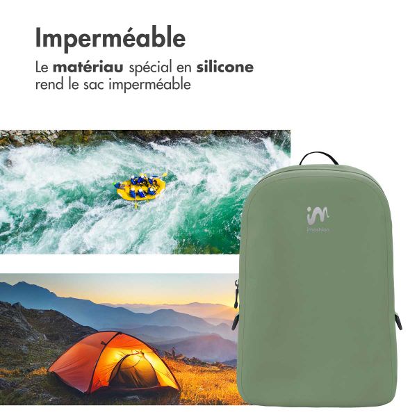 imoshion Sac à dos Hermétique et Étanche 20L - Grand - Vert armée