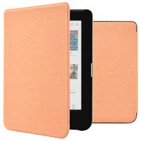 imoshion Étui de liseuse portefeuille Canvas Sleepcover Kobo Clara Colour / Kobo Clara BW - Peach