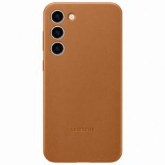 Samsung Original Coque en cuir Samsung Galaxy S23 Plus - Brun