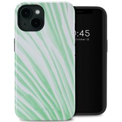 Selencia Coque arrière Vivid avec MagSafe iPhone 14 - Nature Grayed Jade