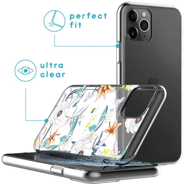 imoshion Coque Design iPhone 11 Pro - Fleur - Blanc