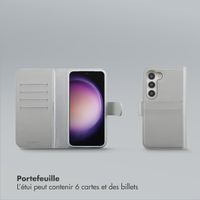 Selencia Étui portefeuille amovible Olyn avec MagSafe Samsung Galaxy S23 - Gris