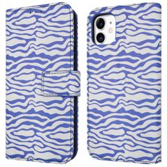 imoshion Étui de télephone portefeuille Design Apple iPhone 11 - White Blue Stripes