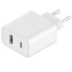 Xiaomi Adaptateur secteur original - Chargeur - Connexion USB-C & USB-A - 33 watts - Blanc