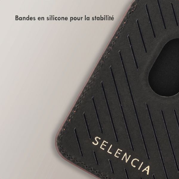Selencia Porte-cartes Croco avec MagSafe - Choco Brown