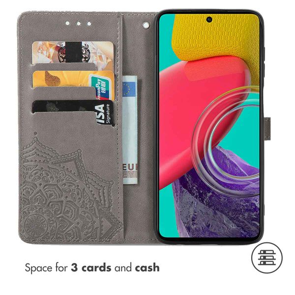 imoshion Etui de téléphone portefeuille Mandala Samsung Galaxy M53 - Gris