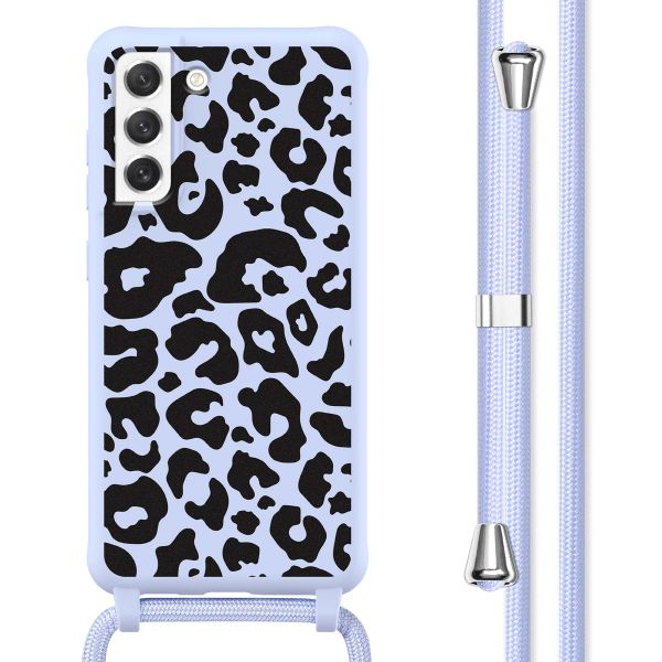 imoshion Coque design en silicone avec cordon Samsung Galaxy S21 FE - Animal Lila