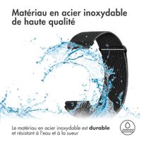 imoshion Bracelet magnétique milanais  - Connexion universelle 22 mm - Taille M - Noir