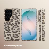Selencia Coque Sabi imprimé panthère avec MagSafe Samsung Galaxy S26 Ultra - Soft Ivory