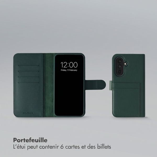 Selencia Étui portefeuille amovible Olyn avec MagSafe Samsung Galaxy A37 (5G) - Vert
