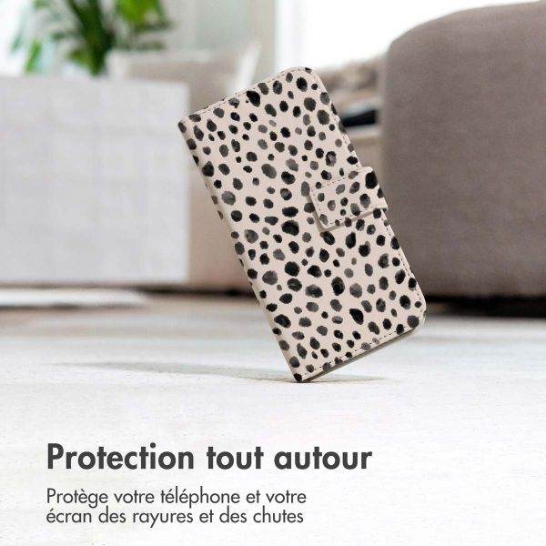imoshion Étui de télephone portefeuille Design Samsung Galaxy A34 (5G) - Black And White Dots
