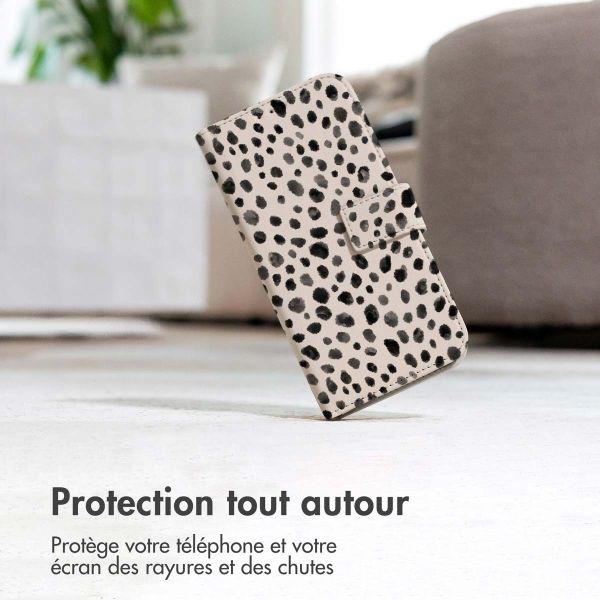 imoshion Étui de téléphone portefeuille Design Samsung Galaxy A32 (5G) - Black And White Dots