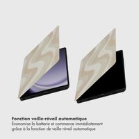 Selencia Coque tablette Vivid Samsung Galaxy Tab A9 Plus - Desert Waves Beige