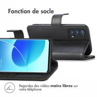 imoshion Étui de téléphone portefeuille Luxe Oppo Reno 6 Pro 5G - Noir