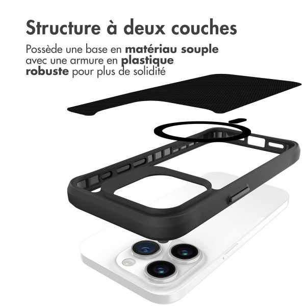 imoshion Rugged Hybrid Carbon Case avec MagSafe Apple iPhone 15 Pro Max - Noir