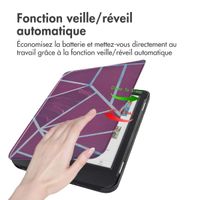 imoshion Design Slim Hard Case Sleepcover Kobo Clara Colour / BW - Bordeaux Graphic