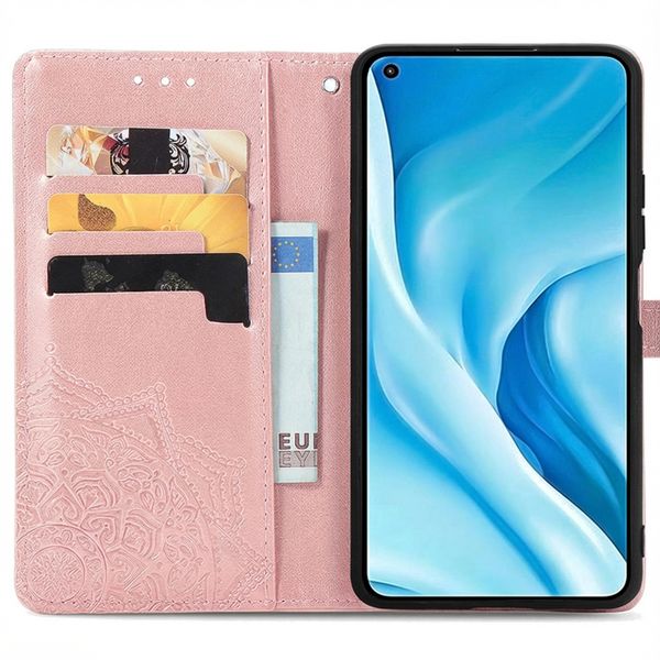 imoshion Etui de télephone Mandala Xiaomi Mi 11 Lite (5G/4G) / 11 Lite 5G NE - Rose Doré