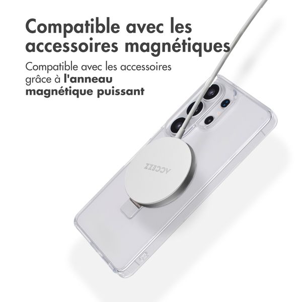 Accezz Coque Ring Stand avec MagSafe Samsung Galaxy S26 Ultra - Transparent