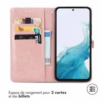 imoshion Etui de téléphone portefeuille Mandala Samsung Galaxy A34 (5G) - Rose Dorée