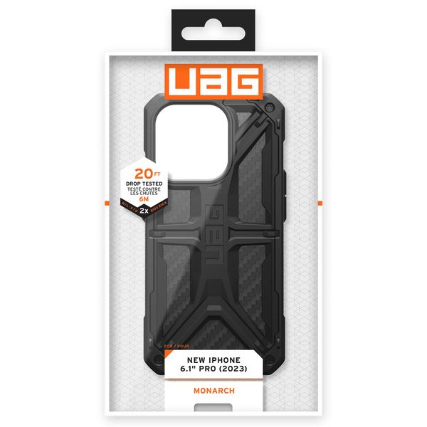 UAG Coque Monarch Apple iPhone 15 Pro - Carbon Fiber
