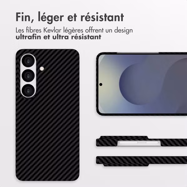 Accezz Coque Kevlar® MagSafe Samsung Galaxy S26 - Noir
