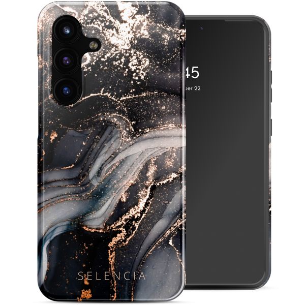 Selencia Coque arrière Vivid Samsung Galaxy S25 FE - Chic Marble Black