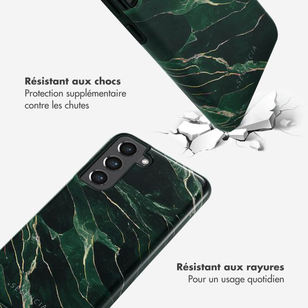 Selencia Coque arrière Vivid Tough Samsung Galaxy S21 FE - Chic Marble Quartz