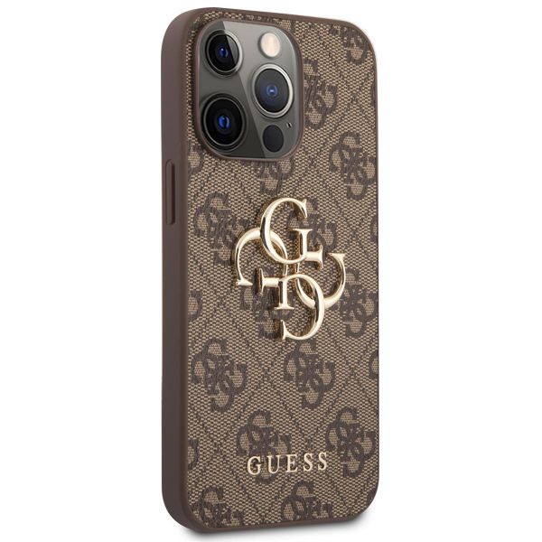 Guess Coque 4G Metal Logo Backcover iPhone 13 Pro - Brun