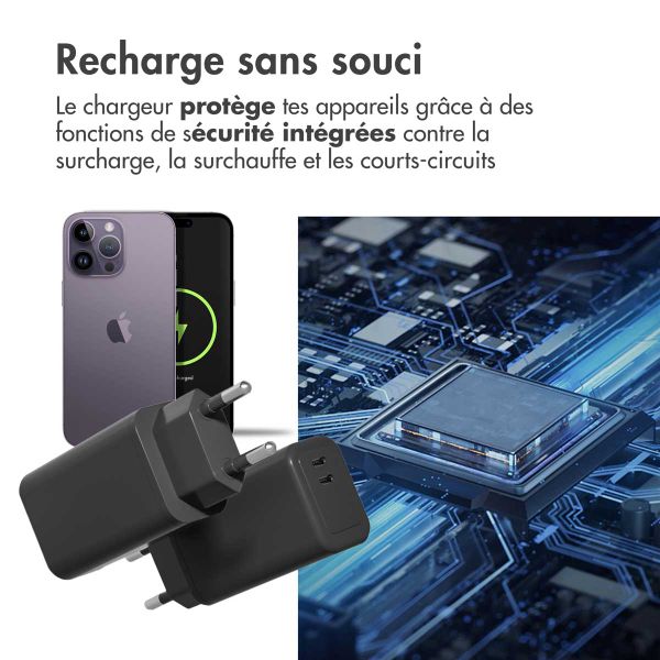 imoshion Adaptateur secteur 35 watts | 2x USB-C - Noir