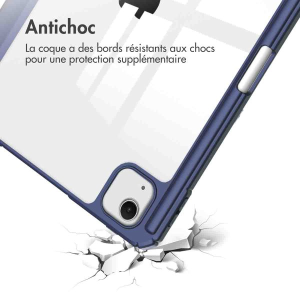 imoshion Coque tablette rigide Trifold iPad Air 13 pouces (2024) M2 - Bleu foncé