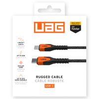 UAG Câble de charge USB-C vers USB-C avec cœur en Kevlar® - 1,5 mètre - Noir / Orange