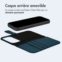 imoshion Étui portefeuille luxe 2-en-1 amovible Apple iPhone 17 Pro - Bleu