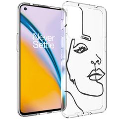 imoshion Coque Design OnePlus Nord 2 - Line Art Woman Black